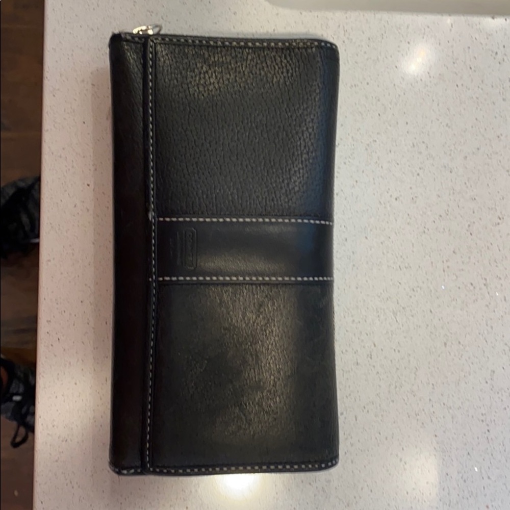 Coach black leather wallet